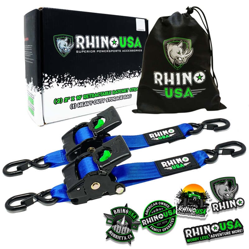 Rhino USA — Rhino USA Retractable Ratchet Straps (2Pk 2Inx10Ft) Blue
Tie Strap