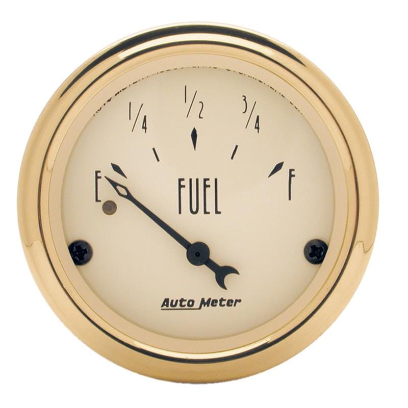 AutoMeter — AutoMeter Gauge Fuel Level 2-1/16in. 240 Ohm(e) to 33 Ohm(f) Elec Golden Oldies
2" FUEL LEVEL, 240 E