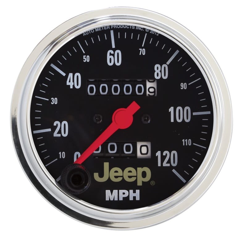 AutoMeter — Autometer Jeep 85.7mm In-Dash 120 MPH Mechanical Speedometer Gauge
3-3/8" JEEP SPEEDO,