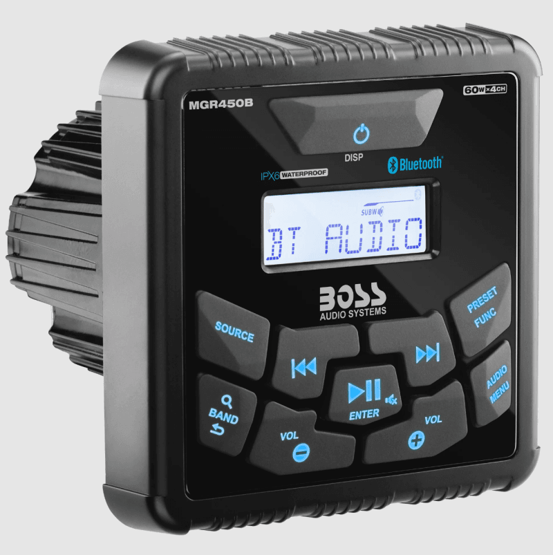 Boss Audio — Boss Audio Systems Marine Gauge Receiver / Bluetooth / No CD / USB / AM / FM
