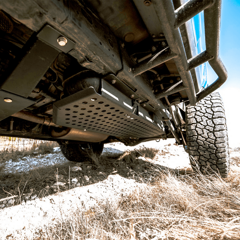 Cali Raised LED — Cali Raised 16-24 4Runner Fuel Tank Skid Plate - Aluminum / Raw