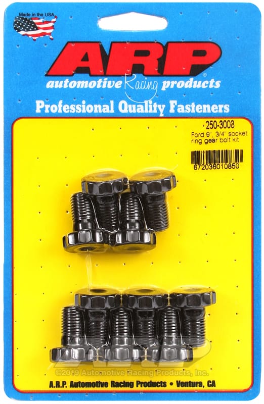ARP — ARP Ford 8.8 & 9in 7/16in Dia 3/4in Socket Ring Gear Bolt Kit (10/pkg)