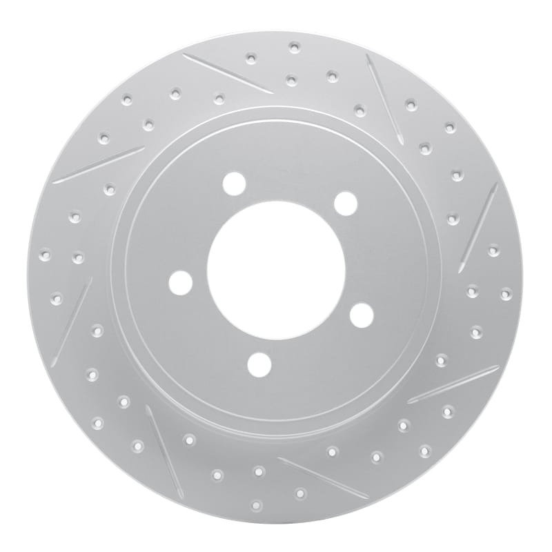 R1 Concepts — R1 02-10 Ford Explorer Rear Right Drilled & Slotted Geo-Carbon Rotor