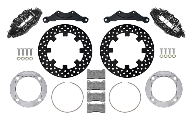 Wilwood — Wilwood 2014+ Polaris RZR XP 1000 Rear Kit 11.25in Drilled - Black