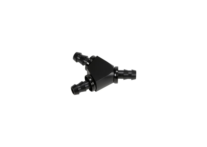 Fleece Performance — Fleece Performance Universal 3/8in Aluminum Y Barbed Fitting (For -6 Pushlock Hose) - Black Anodized
Hose Connector
