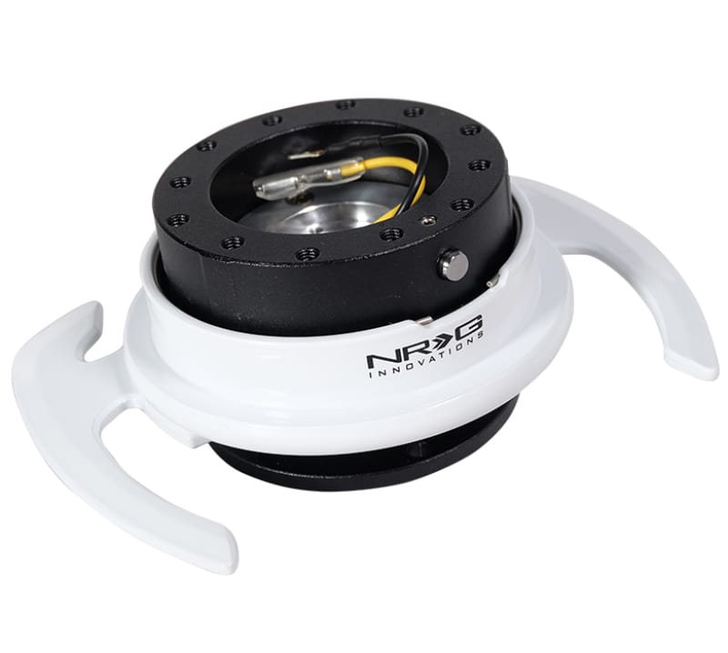 NRG — NRG Quick Release Kit - Black Body/ White Ring w/ Handles