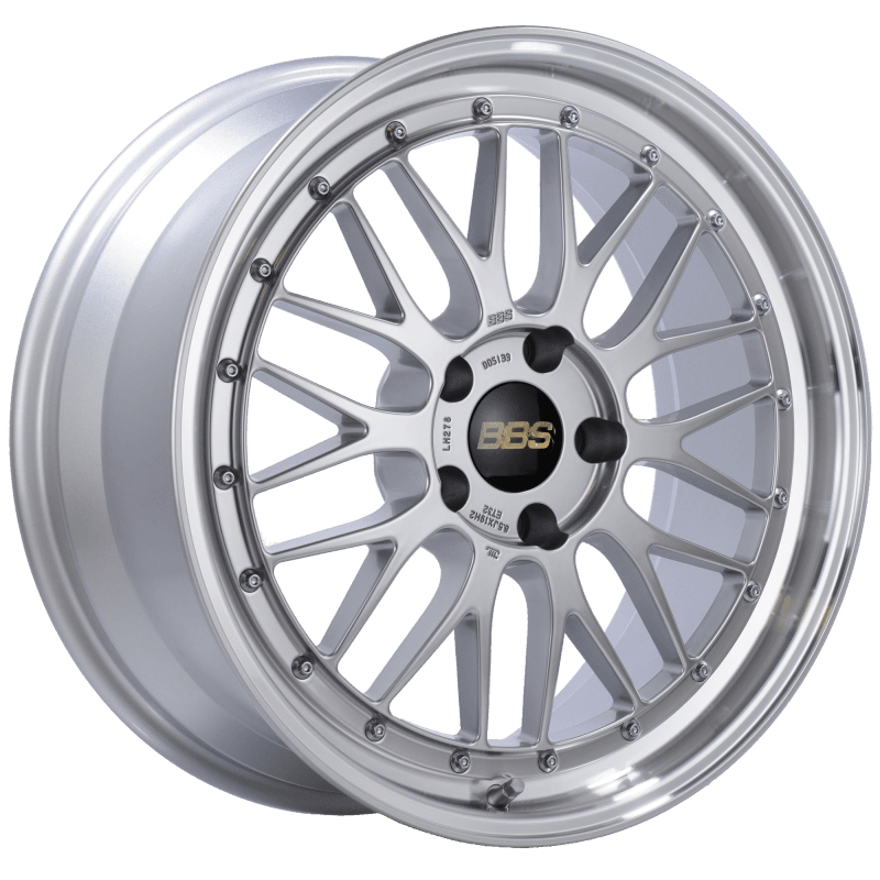 BBS — BBS LM 20x10 5x120 ET45 Diamond Silver Center Diamond Cut Lip Wheel -82mm PFS/Clip Required