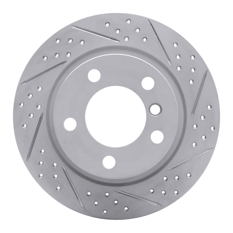 R1 Concepts — R1 11-16 Mini Cooper Countryman Rear Right Drilled & Slotted Geo-Carbon Rotor