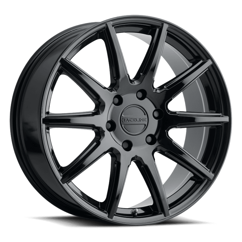 Raceline — Raceline 159B Spike 20x8.5in / 6x139.7 BP / 15mm Offset / 106.1mm Bore - Gloss Black Wheel