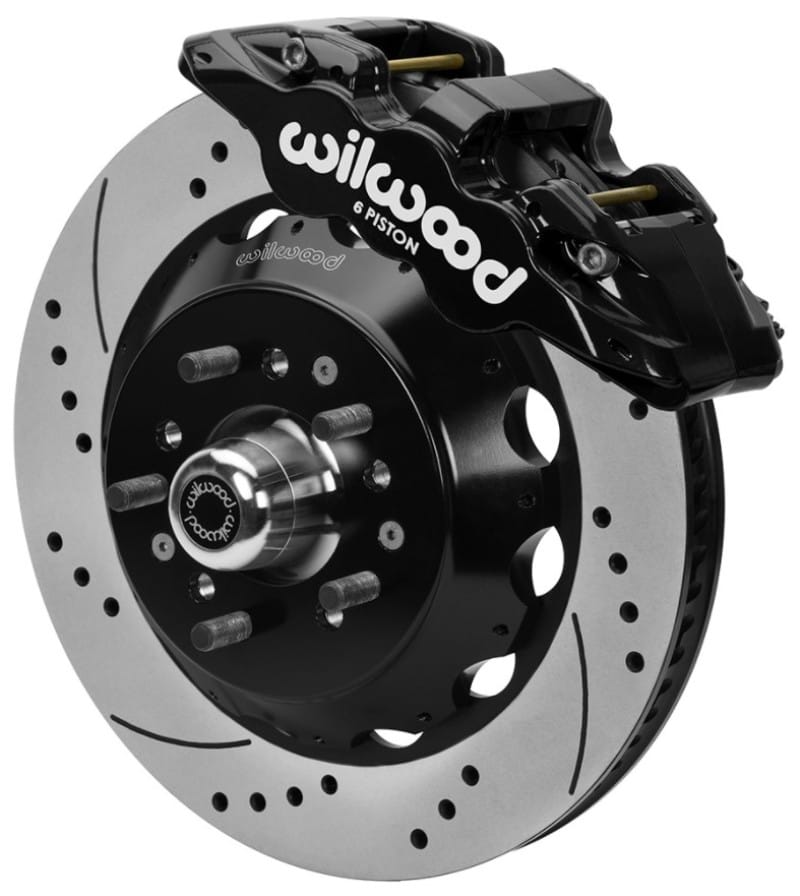 Wilwood — Wilwood 70-81 FBody/75-79 A&XBody AERO6 Frt BBK 14in D/S Rtr Blk Calipers Use w/ Pro Drop Spindle