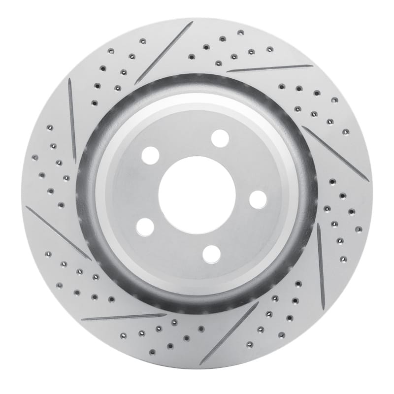 R1 Concepts — R1 05-23 Chrysler 300 Rear Left Drilled & Slotted Geo-Carbon Rotor