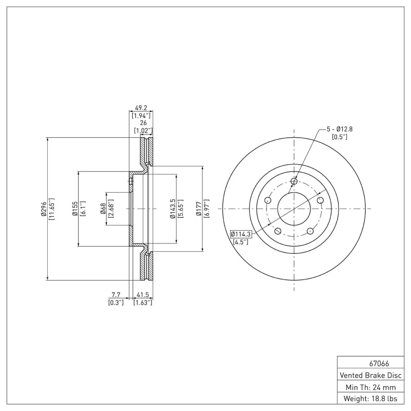 R1 Concepts — R1 13-25 Nissan Altima Front Brake Rotor