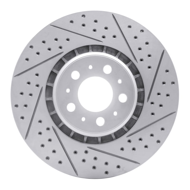 R1 Concepts — R1 03-09 Volvo Xc90 Front Right Drilled & Slotted Geo-Carbon Rotor
