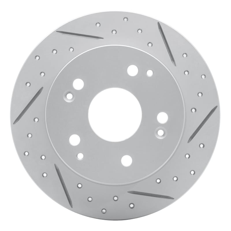 R1 Concepts — R1 97-06 Acura Integra Rear Right Drilled & Slotted Geo-Carbon Rotor