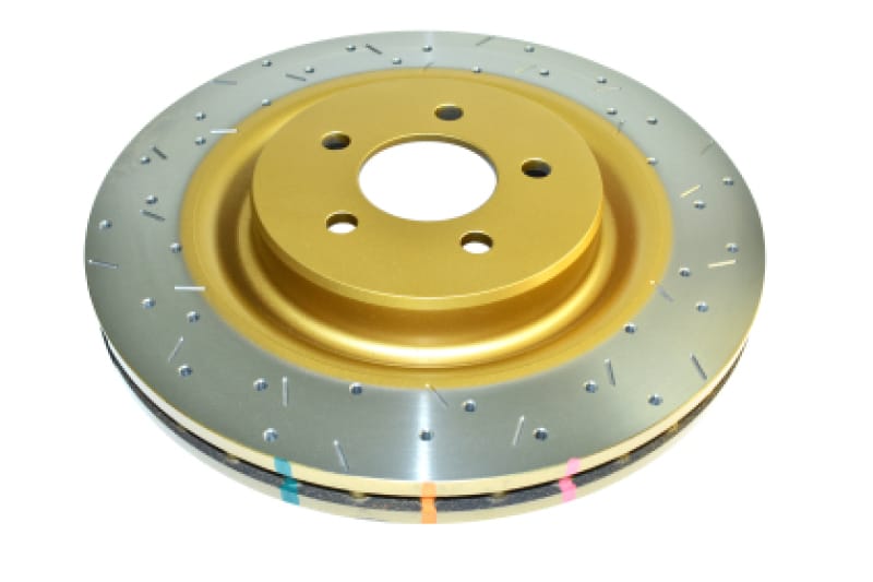 DBA — DBA 14-17 Audi RS7 Rear T3 Silver Hat Cross Drilled & Dimpled 4000 Series Rotor
