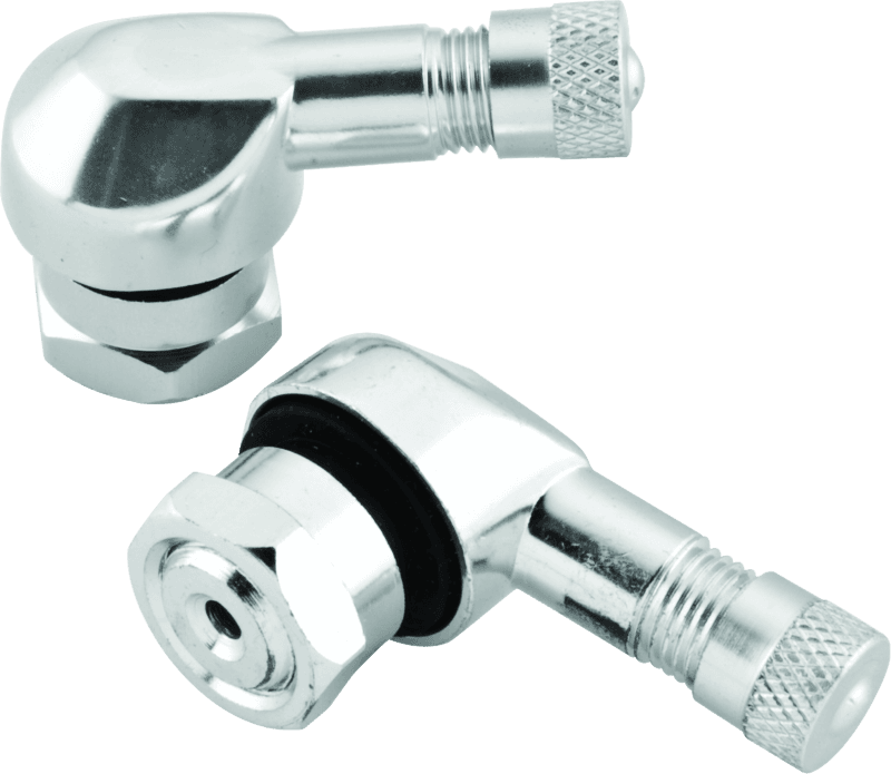 BikeMaster — BikeMaster Valve Stem 2/Piece Pack Silver