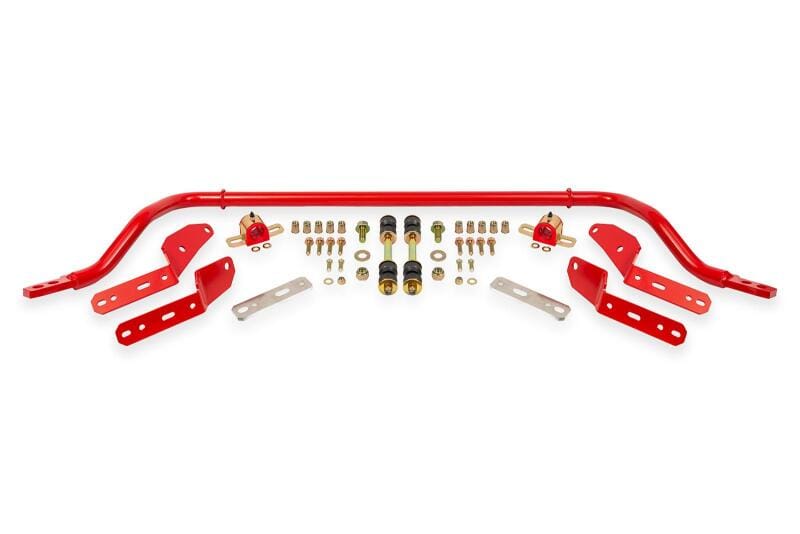 BMR Suspension — BMR 64-67 GM A-Body 1.25in Hollow 2-Hole Adjustable Front Sway Bar Kit - Red