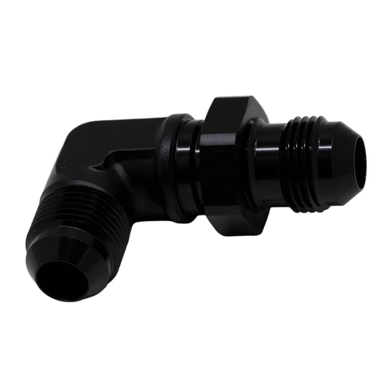 DeatschWerks — DeatschWerks 8AN Male Flare to 8AN Male Flare Bulkhead Adapter 90-Degree - Anodized Matte Black
Lines & Fittings