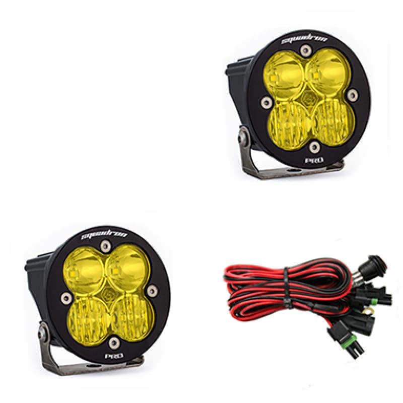 Baja Designs — Baja Designs Squadron R Pro Driving/Combo Pair LED Light Pods - Amber