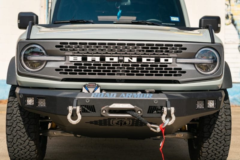 Road Armor — Road Armor 2021+ Ford Bronco Stealth Front Winch Bumper - Tex Blk