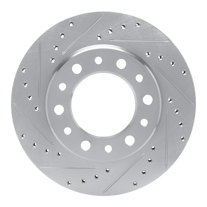 R1 Concepts — R1 76-89 Toyota Land Cruiser Front Left Drilled & Slotted Black Brake Rotor