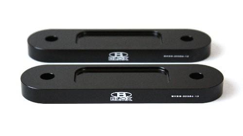 BLOX Racing — BLOX Honda S2000 Racing Front 12mm Thin Spacer Bump Steer Kit - Black (Lowered 1in and more)