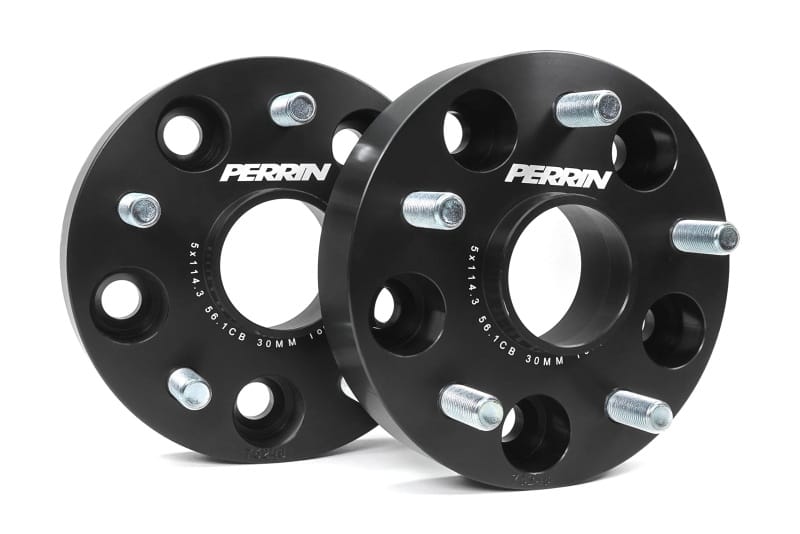 Perrin Performance — PERRIN Subaru 30mm Wheel Spacers 5x114.3 BP w/56mm Hub - Black