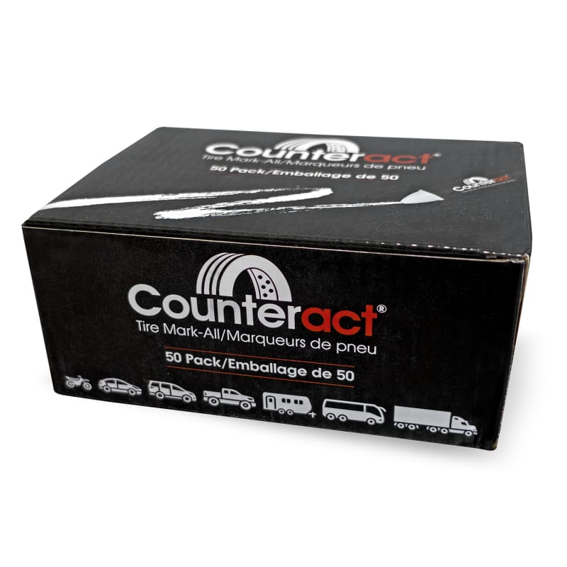 Counteract — Counteract Professional Grade Mark-All Tire Crayon - White - 50 Pack