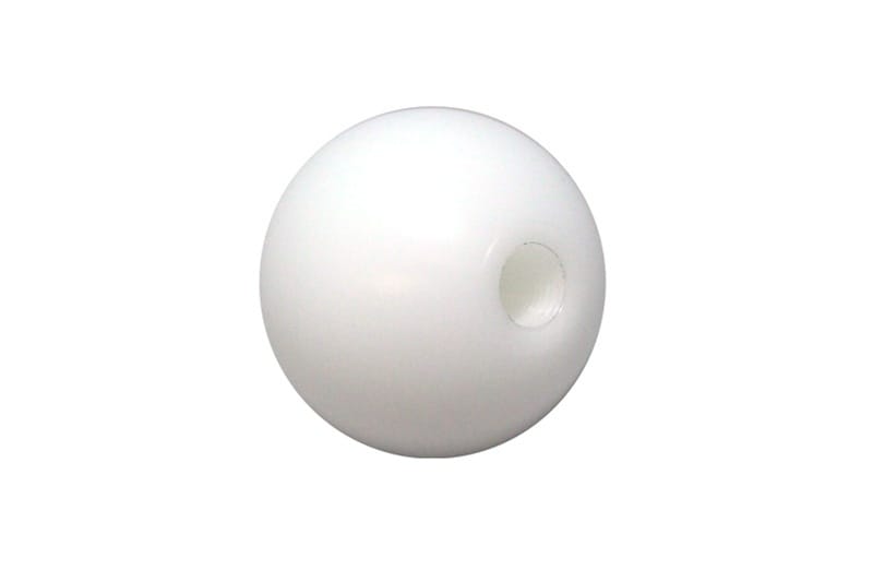 Torque Solution — Torque Solution Delrin 50mm Round Shift Knob (White) Universal 10x1.5