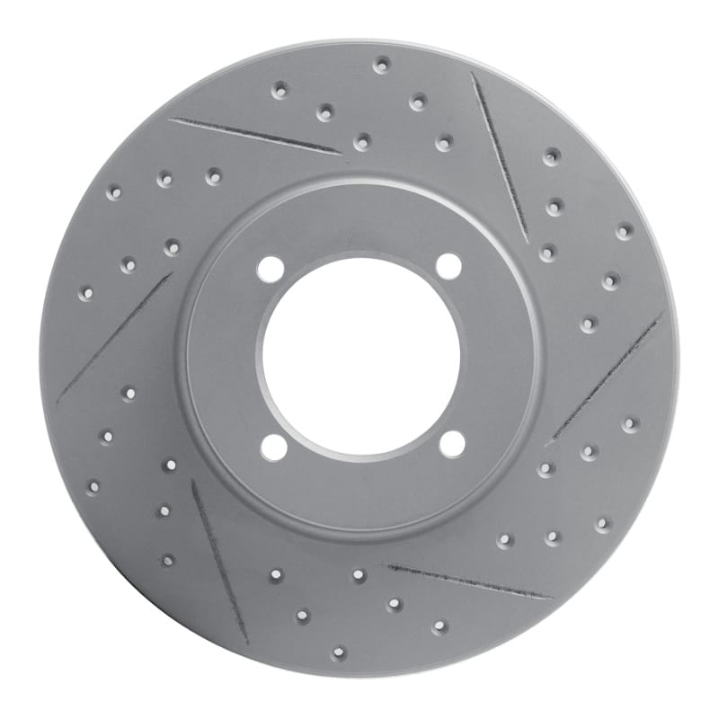 R1 Concepts — R1 70-73 Nissan 240Z Front Right Drilled & Slotted Geo-Carbon Rotor
