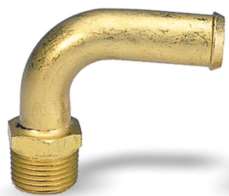 Moroso — Moroso Streamline Fuel Line Fitting - 3/8in NPT to 1/2in Hose - 90 Degree - Single
