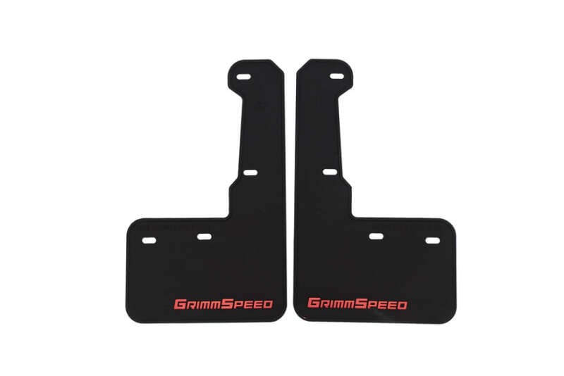GrimmSpeed — Grimmspeed 15-21 Subaru WRX/STI Mudflaps - Black w/ Red Lettering