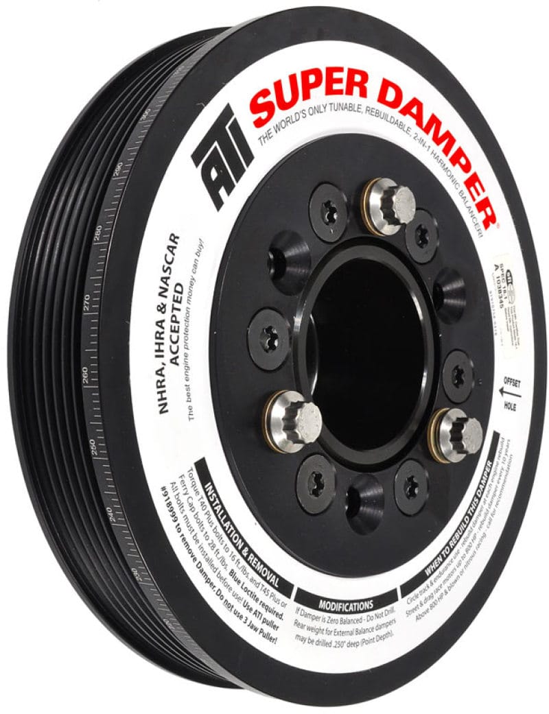 ATI — ATI Damper - 7.48in - Alum LW - 6/4 Grv - LSA - 09-15 Cadillac CTS-V (Excl SC Pulley)