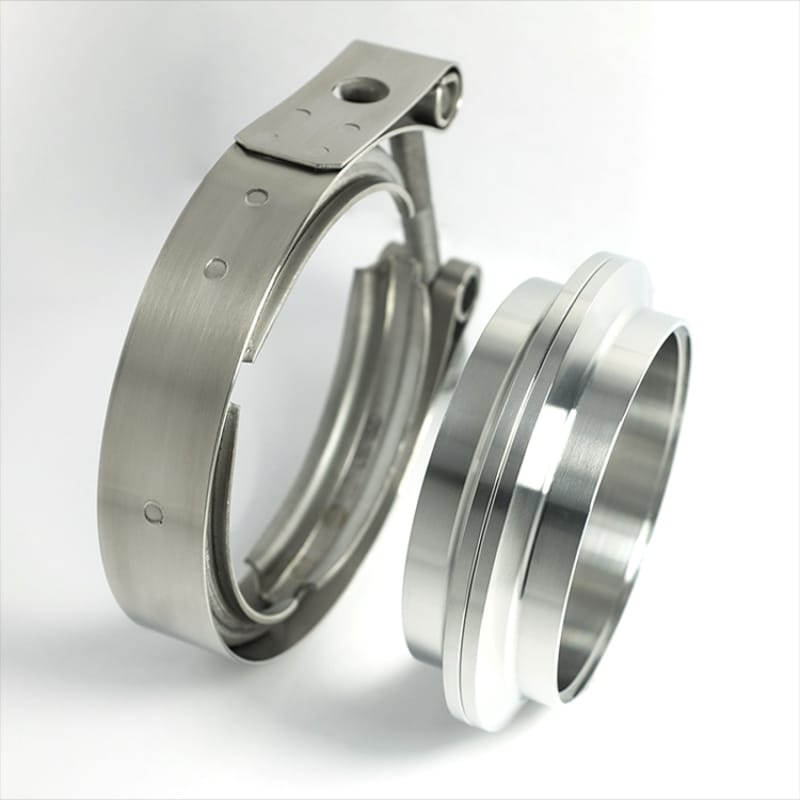 Stainless Bros — Stainless Bros 4.0in 304SS V-Band Assembly - 2 Flanges/1 Clamp