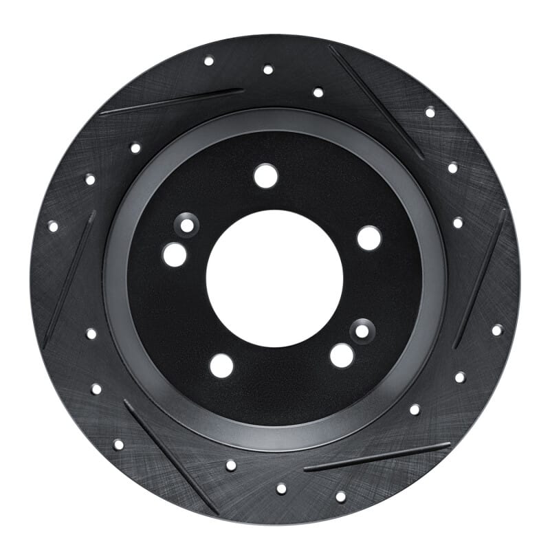 R1 Concepts — R1 14-23 Hyundai Kona Rear Right Drilled & Slotted Black Brake Rotor
R1 Brake Rotor Drill
