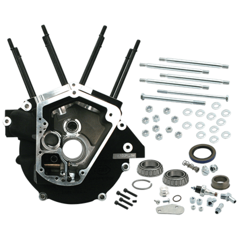 S&S Cycle — S&S Cycle 92-99 BT w/ 3-5/8 Bore Super Stock Alternator Style Crankcase - Wrinkle Black