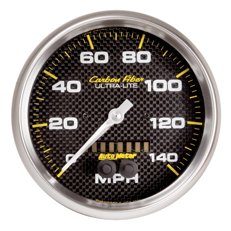 AutoMeter — Autometer Ultra-Lite Carbon Fiber 5in 140 MPH In-Dash Full Sweep GPS Speedometer
GA 5" SPD GPS CF
