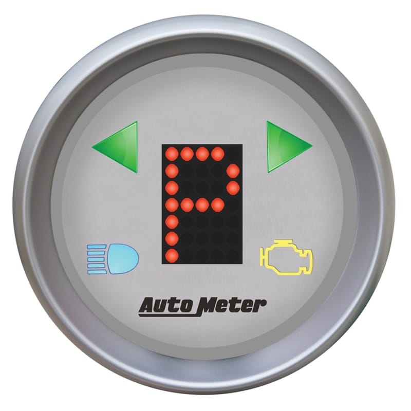 AutoMeter — Autometer Ultra-Lite 2-1/16in (P/R/N/D/L/OD/O/5/4/3/2/1) Digital Gear Position Gauge
2-1/16" PRNDL, SLVR