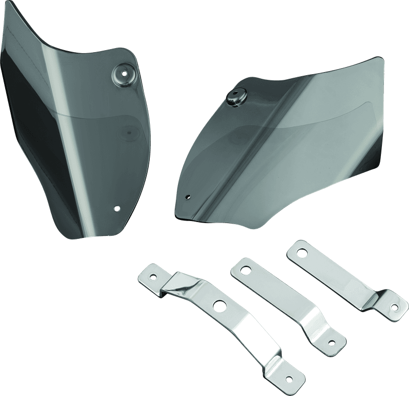Kuryakyn — Kuryakyn Saddle Shields Heat Deflectors 00-17 Softail Smoke