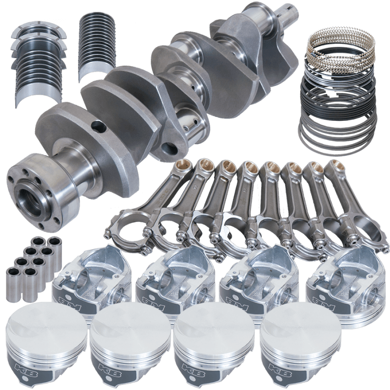 Eagle — Eagle Chevy 454 1Pc 4.250in Crank 6.385in I-Beam Rod -3cc Flat Top 4.320in Pistons Rotating Assembly
Street & Strip Assy