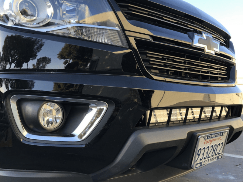 Cali Raised LED — Cali Raised 2014-2022 Chevy Colorado 32In Lower Bumper Hidden Led Light Bar Brackets Kit -Spot Beam