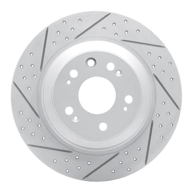 R1 Concepts — R1 09-14 Acura Tl Rear Left Drilled & Slotted Geo-Carbon Rotor