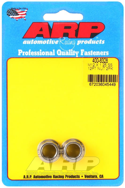ARP — ARP M12 X 1.25 (.750 collar) SS 12pt nut kit