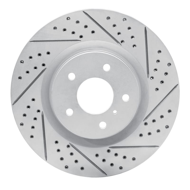 R1 Concepts — R1 03-08 Infiniti G35 Front Right Drilled & Slotted Geo-Carbon Rotor