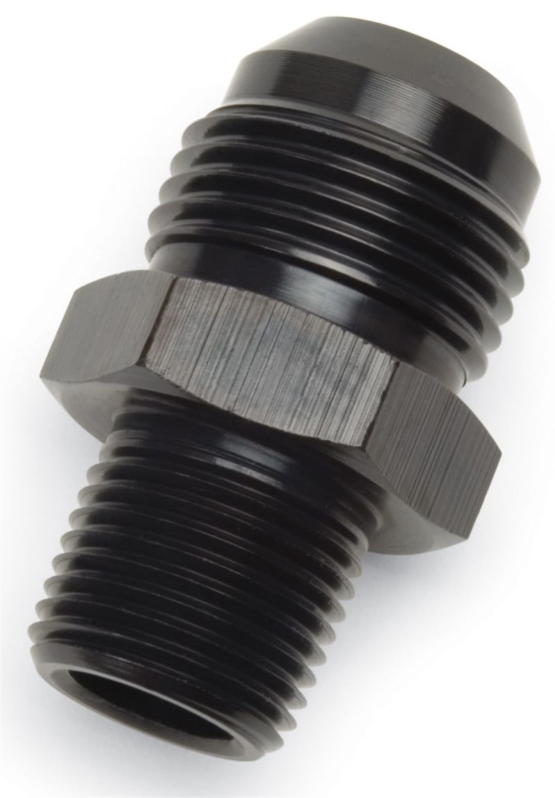 Russell — Russell Performance ADAPTER FITTING #6 AN MALE FLARE TO 1/2in NPT MALE BLK
Adapter Fitting