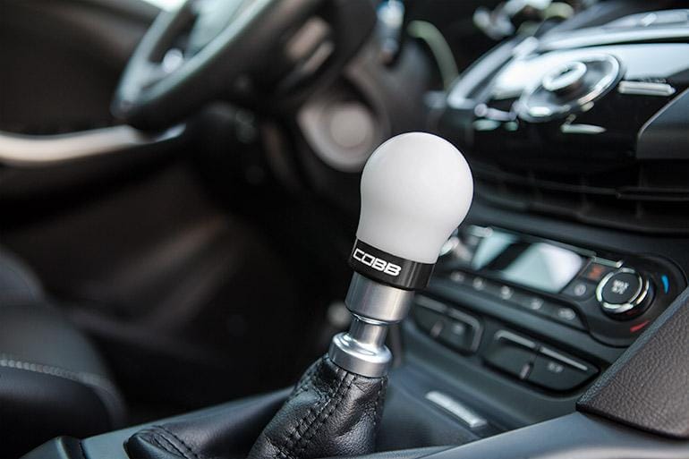 COBB — Cobb Ford 13-14 Focus ST/14-15 Fiesta ST White Shift Knob - Black Base