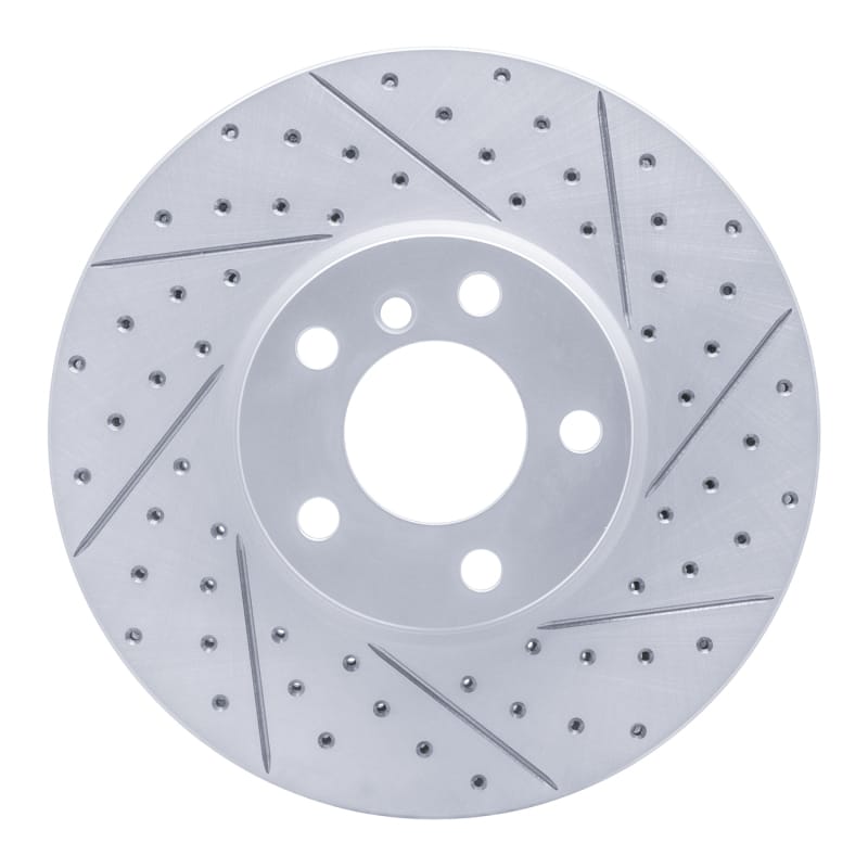 R1 Concepts — R1 07-19 BMW X6 Front Right Drilled & Slotted Geo-Carbon Rotor