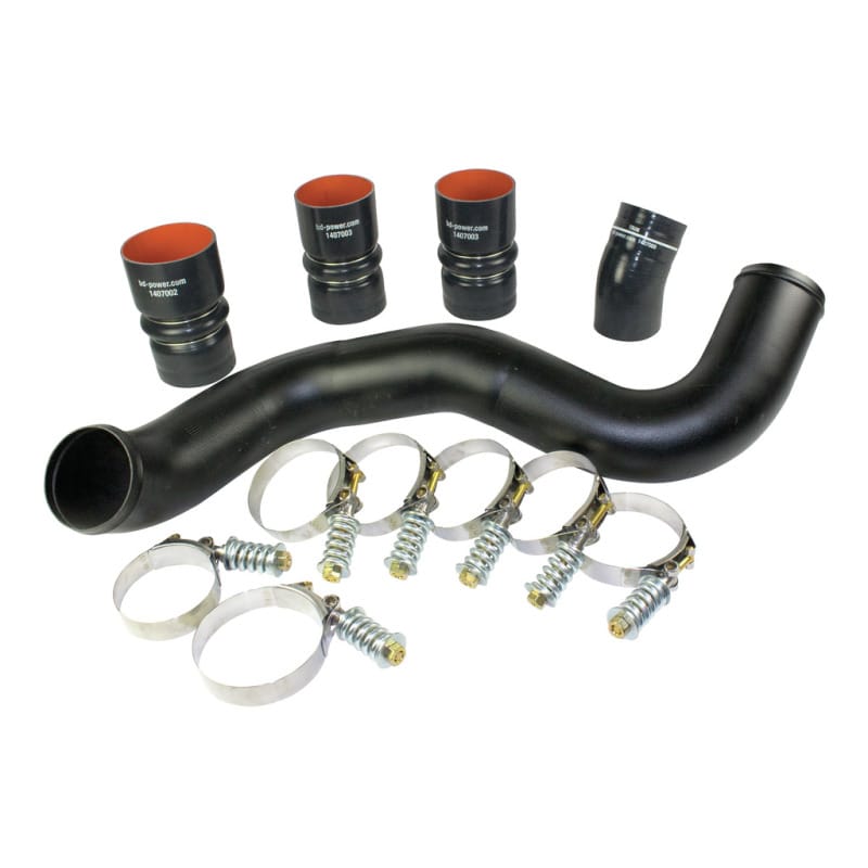 BD Diesel — BD Diesel Intercooler Hose & Clamp Kit w/Intake Pipe - 2003-2007 Ford 6.0L PowerStroke
HOSE & CLAMP KIT
TChrgrIcoolerHs
