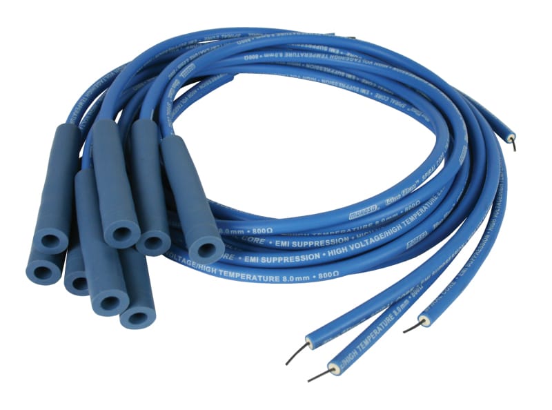 Moroso — Moroso Universal Ignition Wire Set - Blue Max - Spiral Core - Unsleeved - Straight - Blue