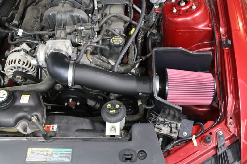 JLT — JLT 2010 Ford Mustang V6 Series 2 Black Textured Cold Air Intake Kit w/Red Filter - Tune Req